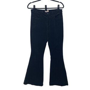 L' Agence Solana Black Velvet Flared Pants, Size 28 (Measures 30.5 x 30.25 in)